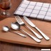Silverware Set 24-Piece Stainless Steel Flatware Sets Mirror Polishing Cutlery Sets Service for 6 Elegant Tableware Utensil Sets Packed in Leather Box (Silver) - B07DQHFWX8